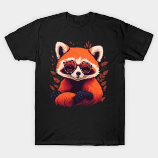 Red panda in sunglasses T-Shirt